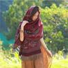 Spring new shawl women's Xizang Yunnan travel photo sunscreen scarf warm imitation cashmere thick scarf