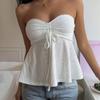 Summer New Women's High-end Sweet and Spicy Style Strapless Tank Slim Fit Sleeveless Top