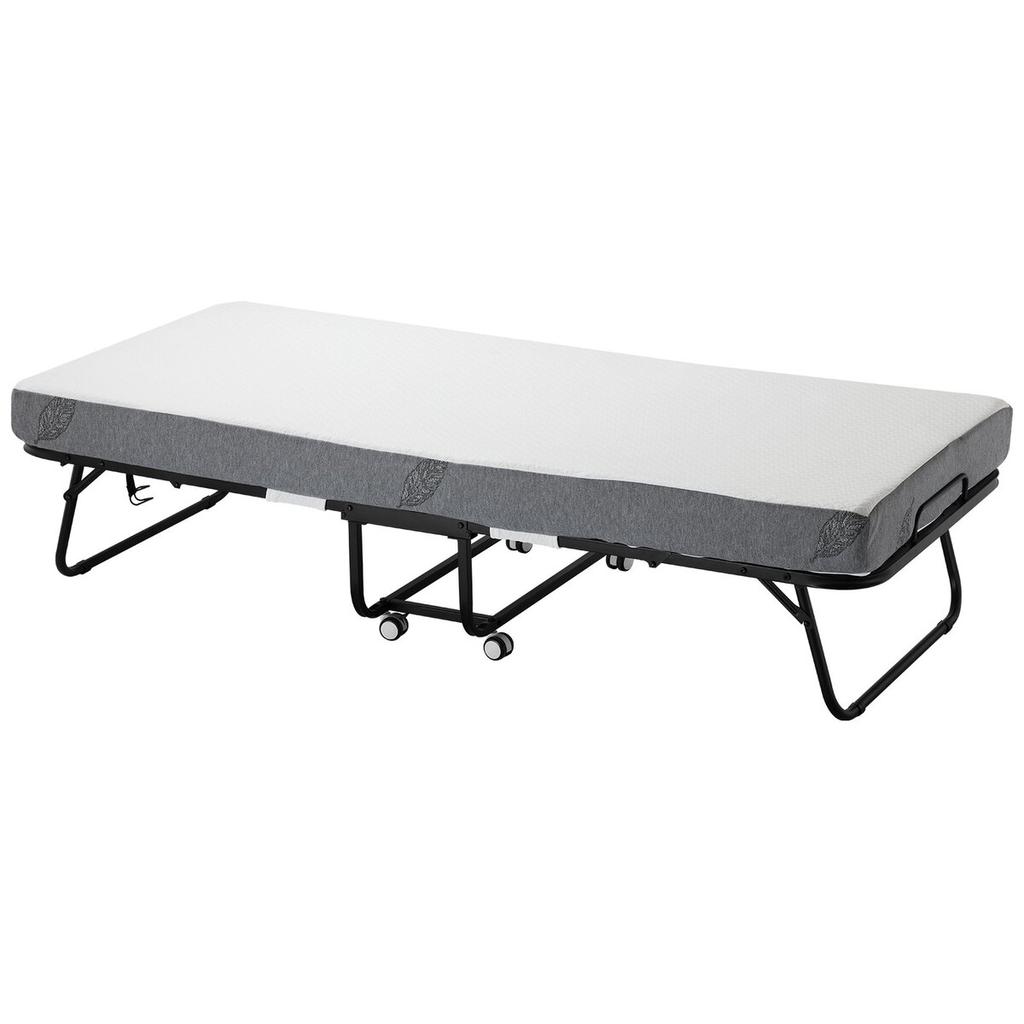 Rollaway Bed Folding Bed with 5 Inches Foam Mattress for Adults & Guest