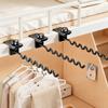 Space-Saving Clamp-On Clothes Rack Wavy Hanger Slots Hanging Clothes Rail  Window Railing Use