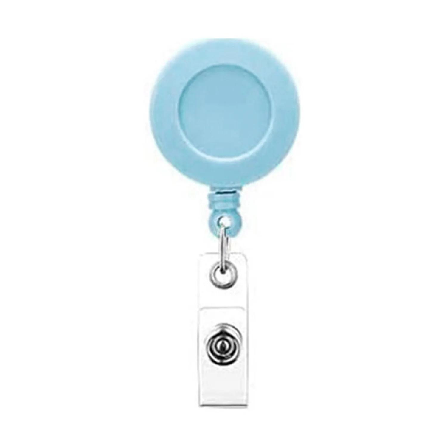 

Retractable Badge Holders Clips For Nurse Id Badge Reel With Belt Clip Doctor Id Card Chain Clips School Student Office baby голубой