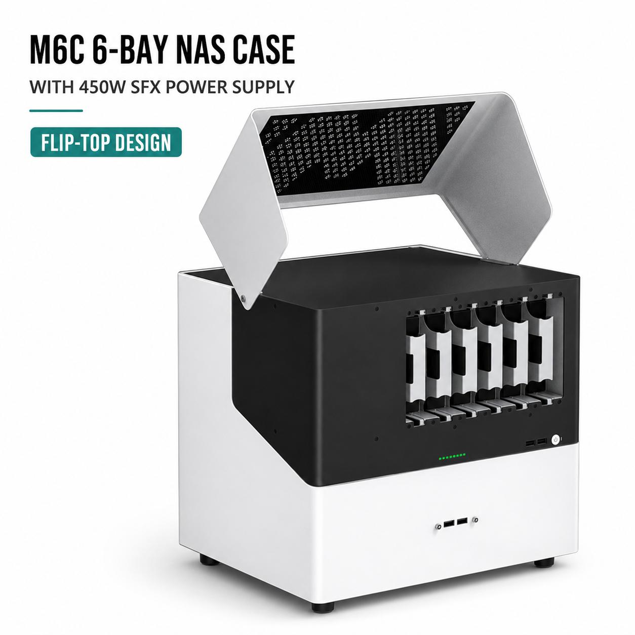 6-Bay NAS Server Case Micro-ATX Mini-ITX