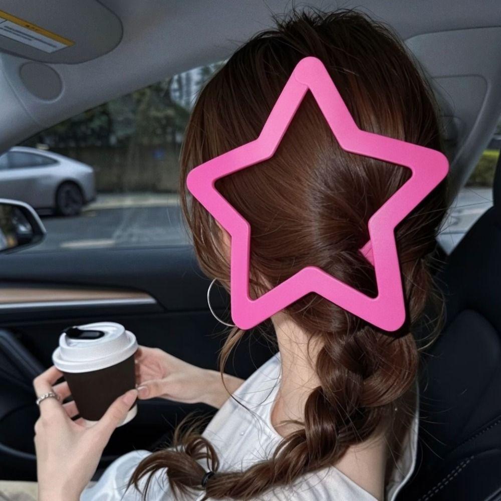 INS Extra-large Star Hair Clip Creative Clothes BB Clip Openwork Star Hairpin Girl