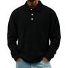 Men's Retro Corduroy Long Sleeve Button Shirt with Lapel Collar and Pocket Casual Top
