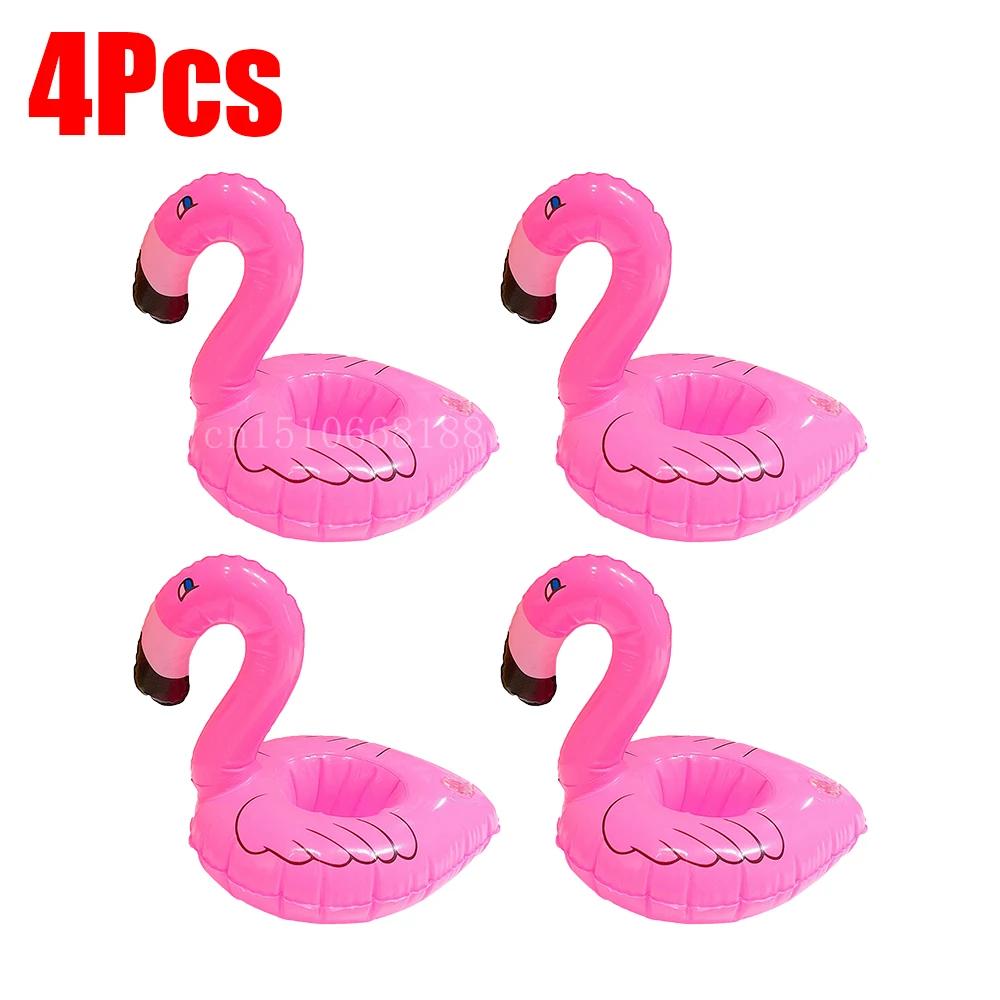 1-5 Stücke Schwimmender Becher Aufblasbarer Flamingo Getränkebecherhalter Pool Float Bar Untersetzer Schwimmhilfen Rosa Spielzeug Getränkehalter