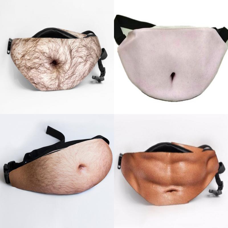 Creative Outdoo Rexercise Waist Bag With Fake Belly Design For Sports And Hiking Activities