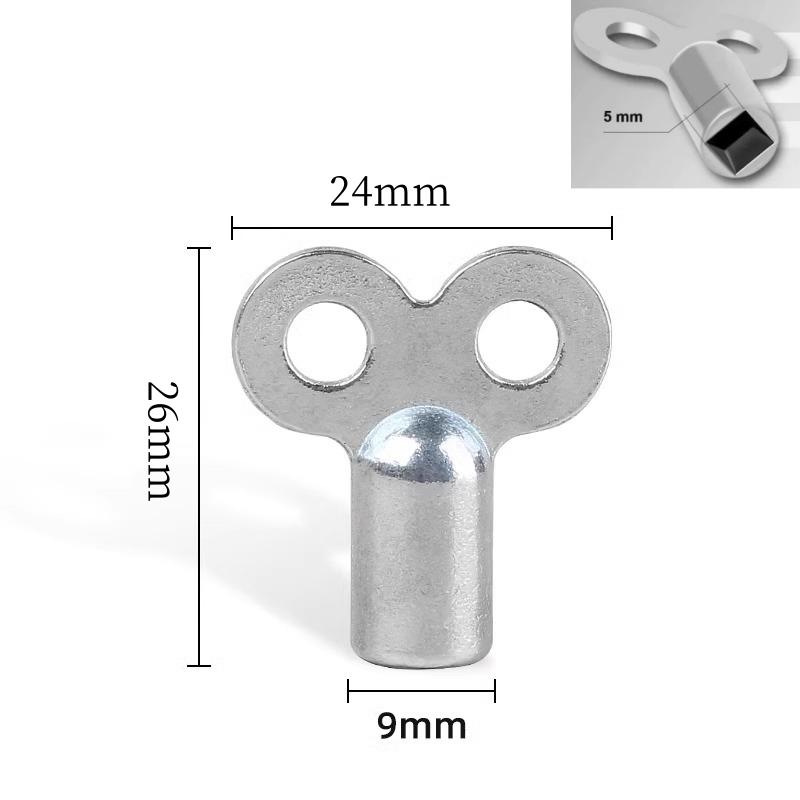 2 Stück/5 Stück 5 × 5 mm Heizkörperventilschlüssel, Heizkörper-Abluftbuchse aus Zinklegierung für Standard-Heizventile, Entlüftungsschlüssel, Zubehör