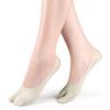 Breathable Toe Socks 2-Toe Invisible Liner Socks with Anti-Slip Silicone Ultra-Thin Moisture-Wicking Socks