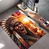 Native Warrior Sunset Design Suitable As a Non-slip Mat for the Living Room or Bedroom Sofa