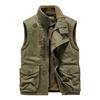 Autumn Winter Men's Fleece Warm Padded Vests Men Stand Collar Army Tactical Waistcoats Men Windbreaker Sleeveless Jackets