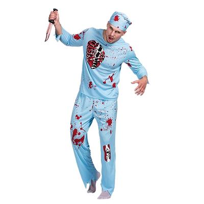 Halloween-Kostüm für Erwachsene mit blutigem Zombie-Doktor