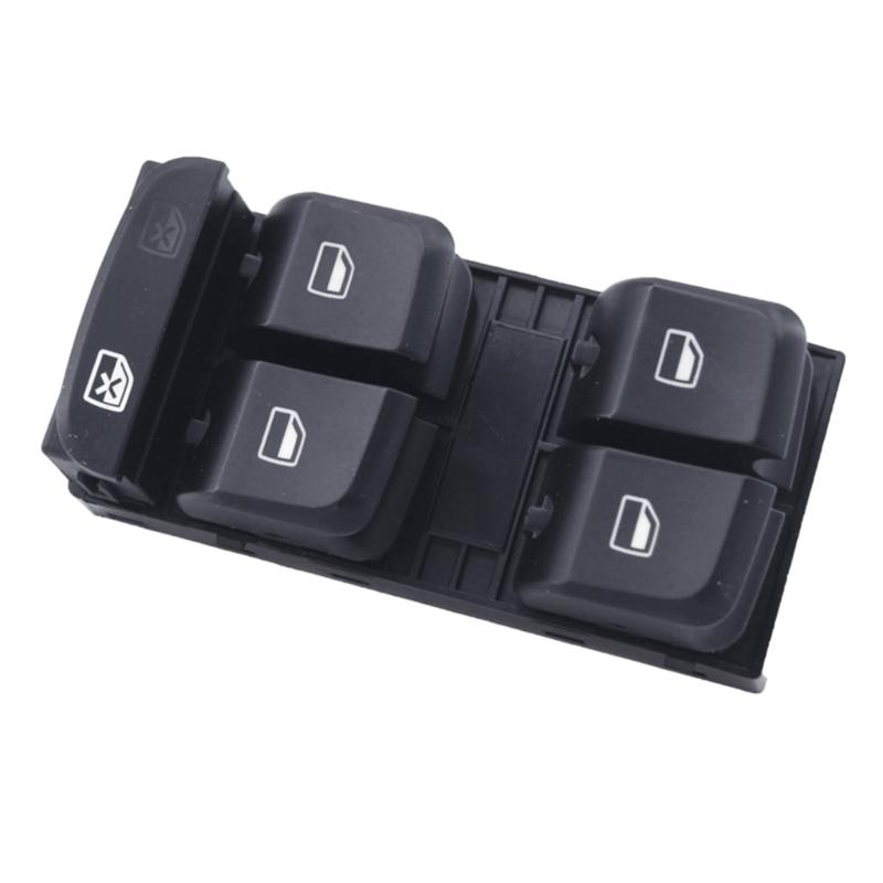 12V Driver Door Window Button Assembly 8K0959851D Replacement Control Part with Lock Button for Selected Vehicle Repair Needs Daily