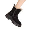 Thick-soled heightening Martin boots women's winter new retro fashion non-slip short boots fleece warm snow boots