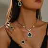 Hot Selling 2026 Winter Vintage Jewelry Set Alloy 4 Pcs Kit Includes Necklace Earrings Bracelet Ring for Party Daily Women Gift