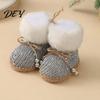 Wool Hanging Boot Ornaments Knitted Christmas Boots Ornaments, Cute Plush Decoration with Winter Festive Decor Bell, Holiday Tree Pendant for