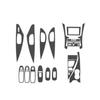 18pcs Black Carbon Fiber Interior Sticker Trim Decorative Glitter For Infiniti Q50 2014-2019 Protective Film Interior Parts