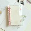 A6 Colorful 6Hole Double Button Binder Notebook Cover with Inner Diary Agenda Planner Paper Cover School Stationery