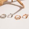 Fashion Women's 4 Piece Ring Set - Ladies Ring Metal Ring Glossy Ring Metal Ring Holiday Gift