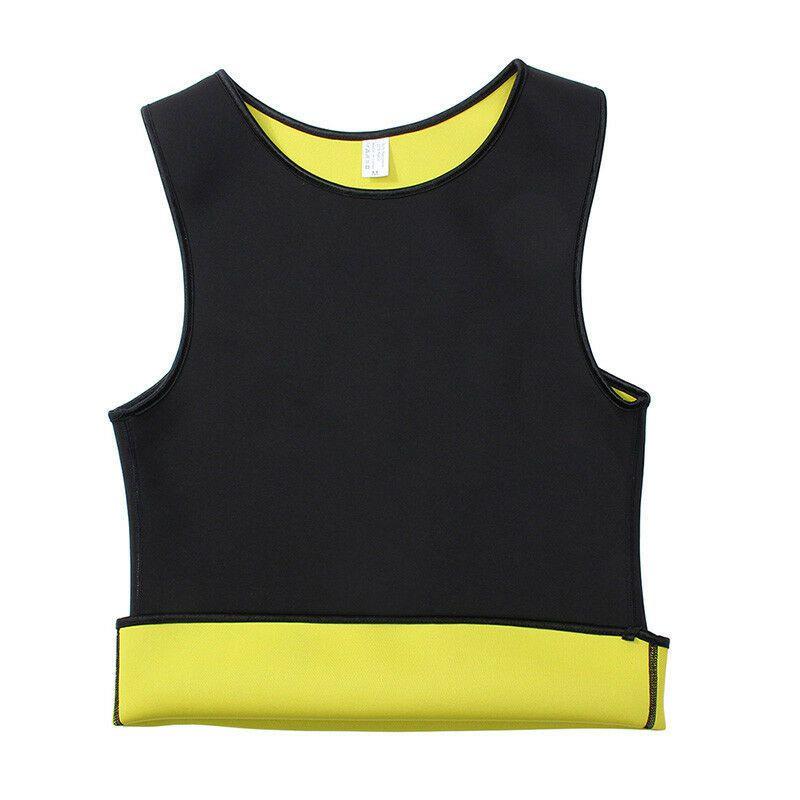 

Mens Weight Loss Workout Neoprene Body Shaper Sweat Sauna Suit Exercise Vest Black Vest Without Zipper,4XL