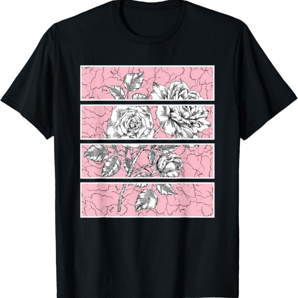 Goth Punk Fairycore Roses Pink Grunge Aesthetic Men Women T-Shirt