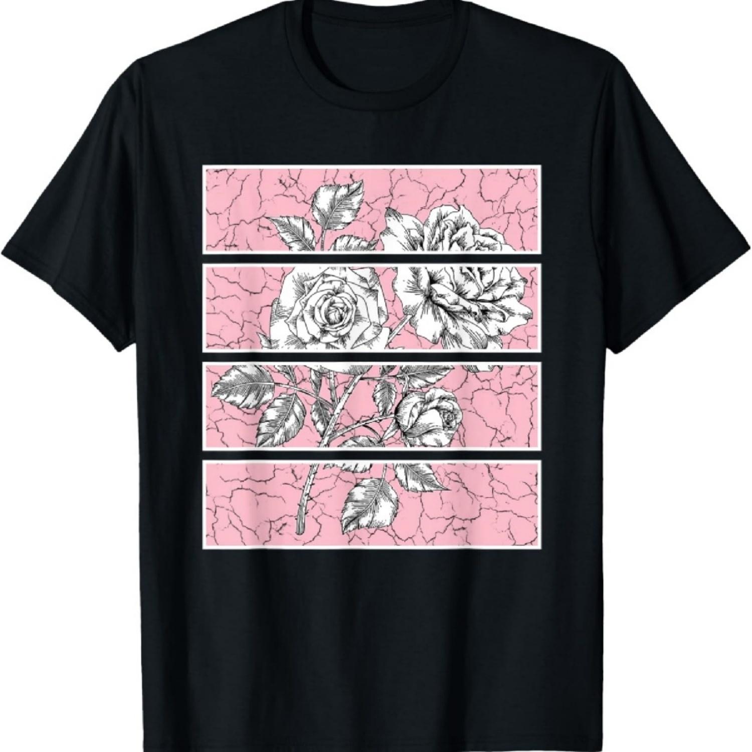 

Goth Punk Fairycore Roses Pink Grunge Aesthetic Men Women T-Shirt XXXXXL різнокольоровий