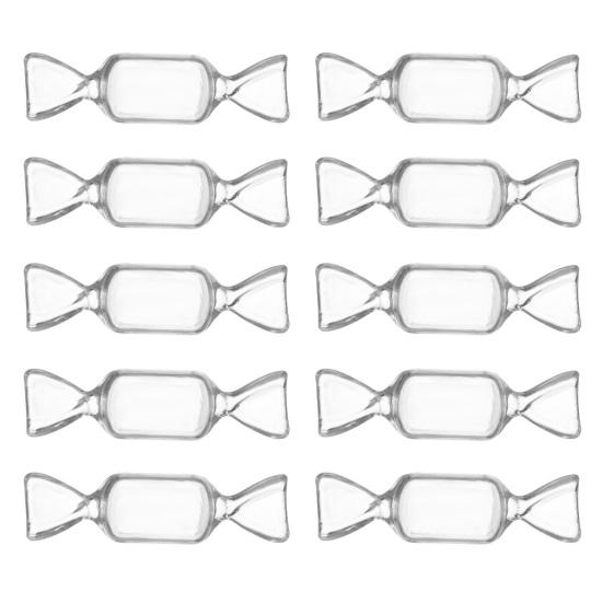 

Прозора коробочка для прикрас у формі цукерки Міні-органайзер для прикрас Пластиковий контейнер для зберігання цукерок для весільної вечірки Подорожей Дня Святого Валентина 10pcs прозорий