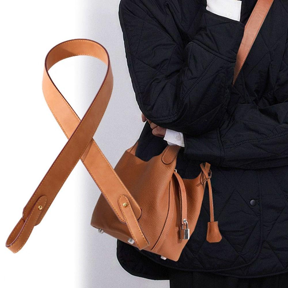 Luxury Cow Leather Leather Bag Straps Solid Color Adjustable Shoulder Bag Strap PU Leather Handbag Handle Purse Handle