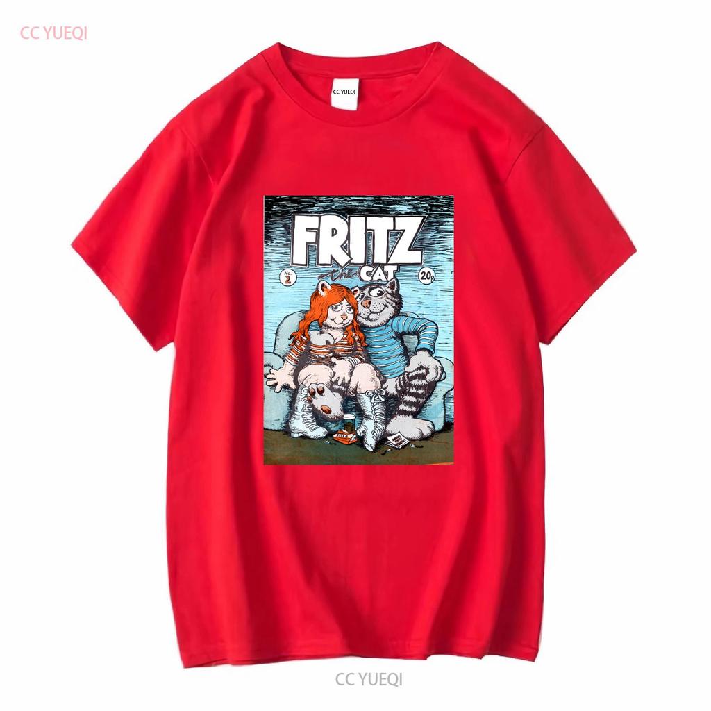 Nova Camiseta Fritz The Cat Desenho Animado Adulto Quadrinhos Camiseta Unisex M Branco Manga Longa Ou Curta Lavagem Vintage Roupas de Designer