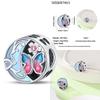 copper Classic Purple Retro Heart Shape Lotus Angel Pattern Charm Bead Charms Bead Charms Compatible With Necklaces Bracelets Pendant Do It Yourself J