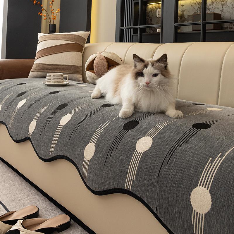 French Special-Shaped Sofa Cushion, Universal In All Seasons, Three Seats And One Concubine, The Seat Cushion Can Be Machine Washed, Fixed Non-Sl Sofa