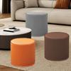 Modern Large Capacity Storage Stool Non-Slip Waterproof Unstuffed Cushion Cover No Fillings Solid Color Leather Pouf Balcony