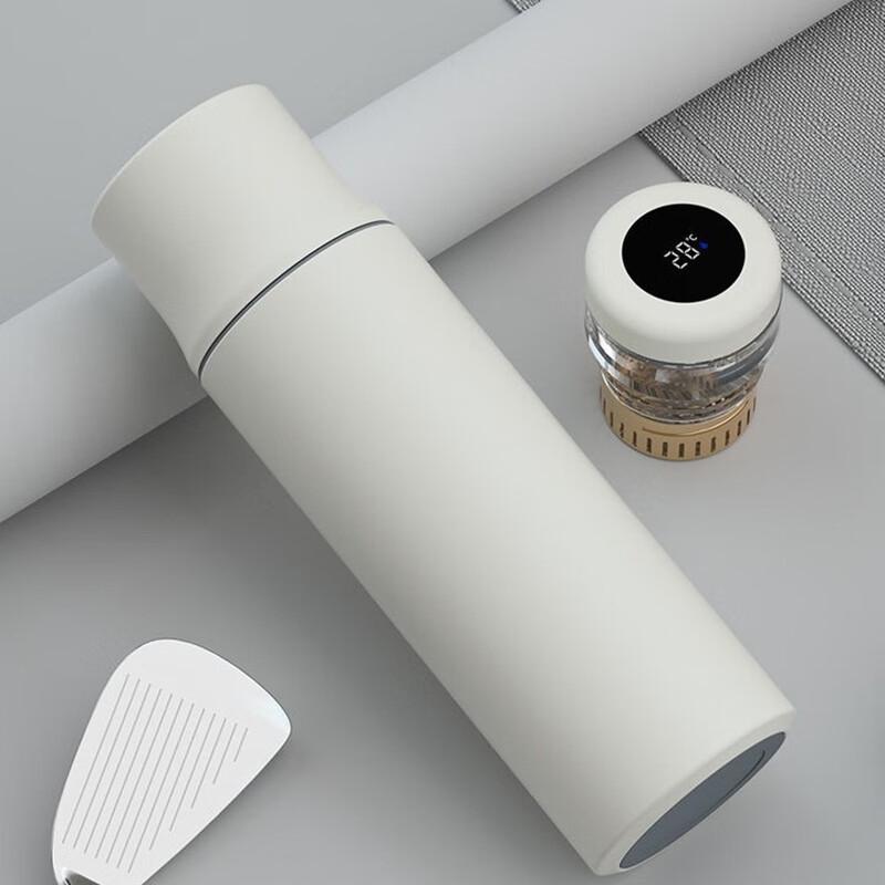 MRSIKEY Smart Temperature Display Titanium Tea Infuser Thermal Mug