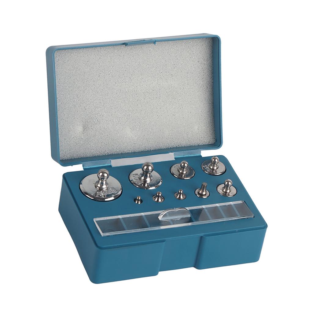 17pcs 211.1g Calibration Weight Set Steel Scale Weight Test Weights for Jewelry Grams with Tweezers Material #45 Plastic Storage Box for