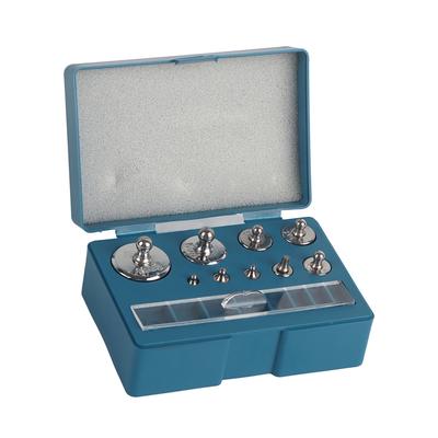 17pcs 211.1g   Calibration Weight Set Steel Scale Weight Test Weights for Jewelry Grams with Tweezers Material #45 Plastic Storage Box for