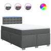 VidaXL Sommier à lattes de lit avec matelas Gris foncé 120x200cm Tissu 3288170