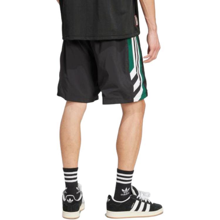 adidas Pantalones Cortos Casuales de Corte Holgado con Logo para Hombre Shorts Negros JX3077