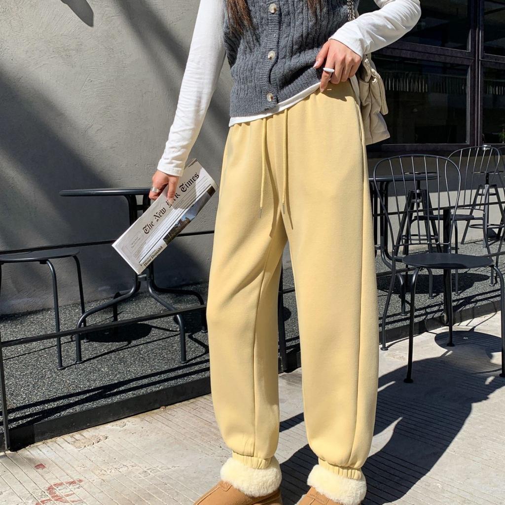 Winter Warmth Plus Velvet Thickened Leggings Harem Pants Women's Loose Casual Sports Pants Guard Pants