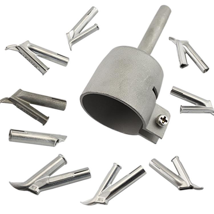 Heißluftschweißpistolen-Zubehör: Edelstahldüsen - Dreieckiger Festpunkt, Y-förmig und Runddüse