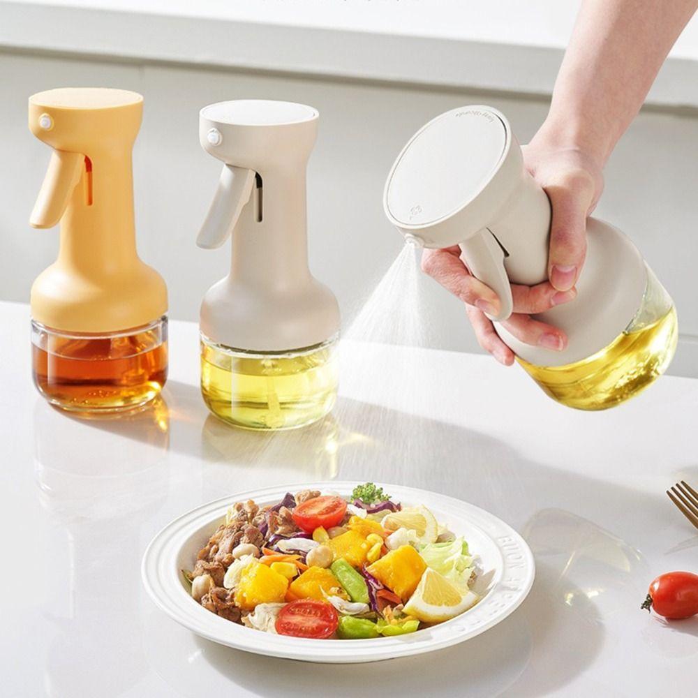 Durable 9.47oz/280ml Oil Sprayer Food-grade Leak-Proof Oil Pot Glass Large Capacity Olive Oil Dispenser Bottle Kitchen Tools