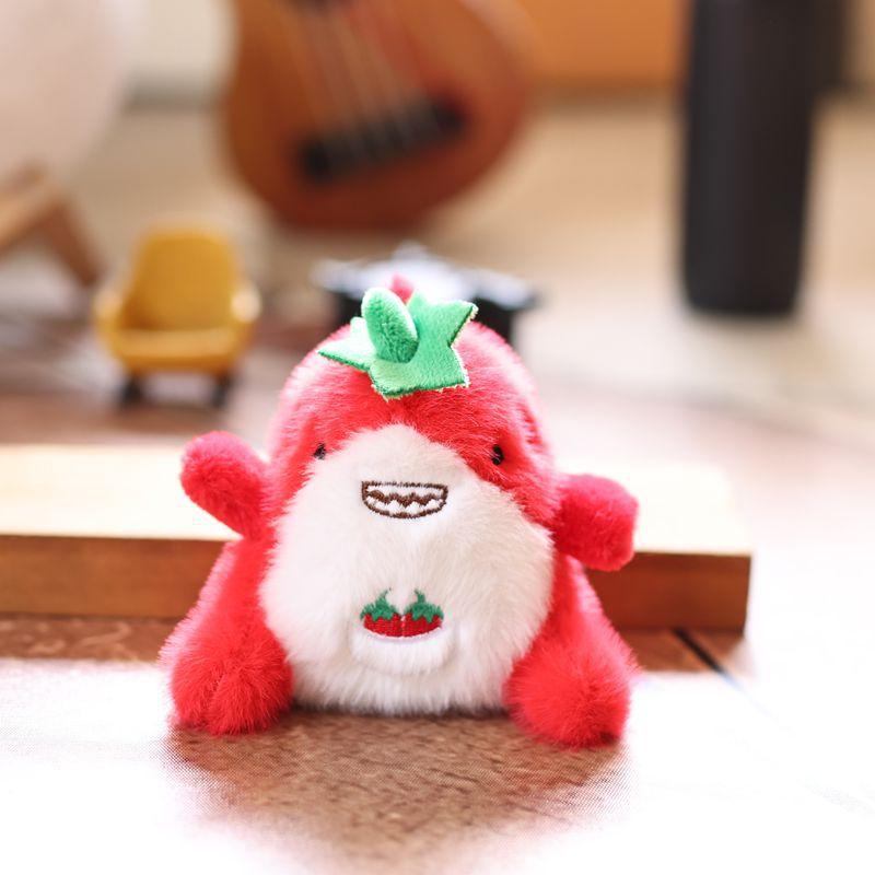 

Cute Chili Shaped Shark Plush Doll Pendant Keychain Backpack Hanings Ornaments Gifts червоний