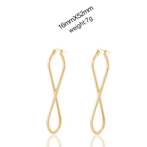 

Европейские и американские модные серьги-подвески, неограниченное количество геометрических колец в форме восьмерки, золотые женские ретро-серьги, подарок на вечеринку