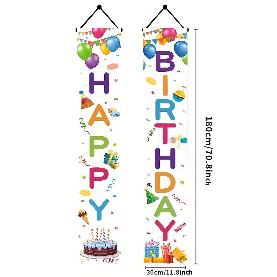 Happy Birthday Couplet Banner Balloon Cake 1 Pair Indoor Outdoor Decor