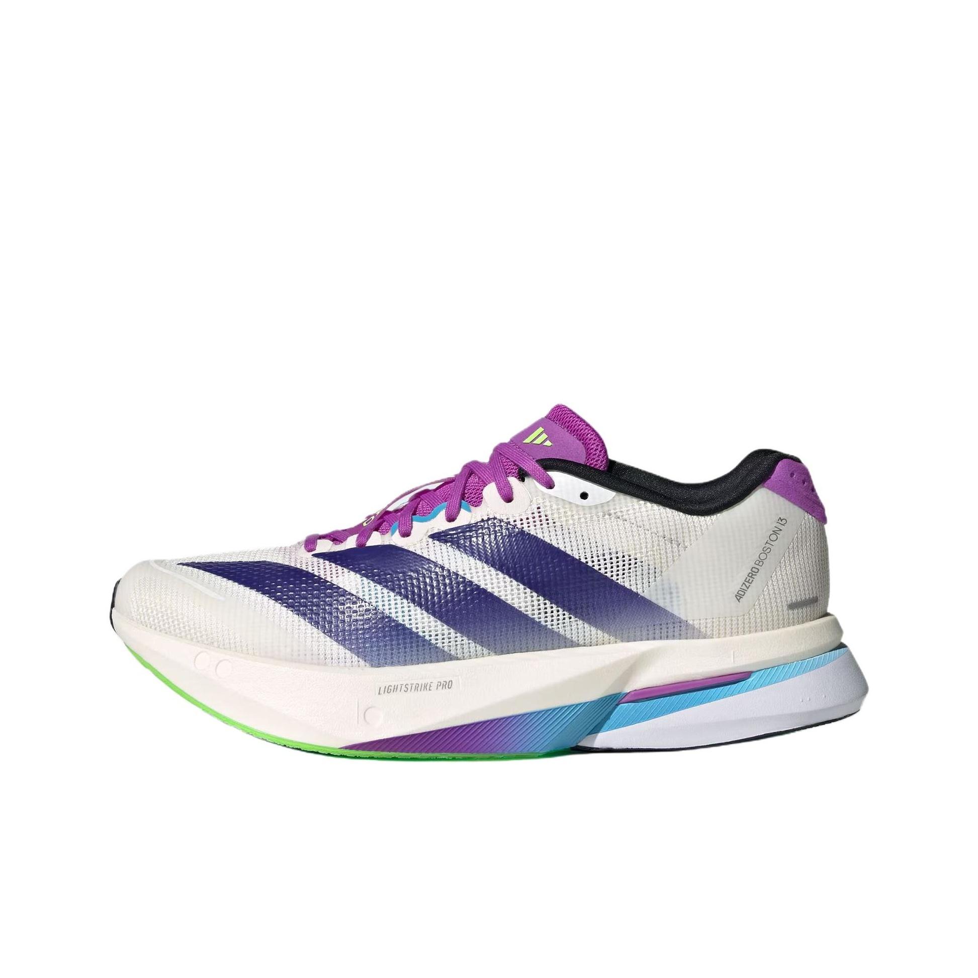 

Adidas Adizero Boston 13 Fashionable Comfortable Non-Slip Durable Breathable Supportive Rebound Running Shoes Women Sneakers White Purple JS4953 38⅔