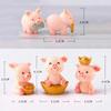 Mini Pig Family Statue Resin Decoration Mini Animal Model Novelty Garden Home Decor