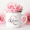 Personalisierte Tasse Herz Initial mit Namen Kaffeetasse Individuell Tee Heißschokolade Tassen Braut Brautjungfer Muttertagsgeschenke für Sie