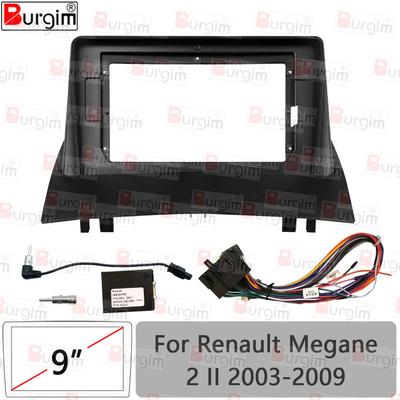 Car Radio Fascias Frame For Renault Megane 2 II 2003-2009 9 Inch 2DIN Stereo Panel Harness Wire Power Cord Cable Canbus Decoder