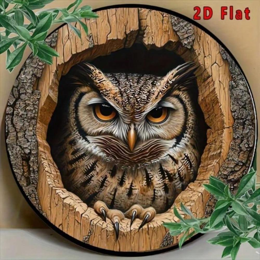 Vintage Owl Metal Wall Art Rustic Home Decor Kitchen Living Room
