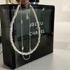 VENTFILLE 925 Sterling Silver Irregular Natural Pearls Letter Bracelet for Women Girl Bead Grace Lucky Jewelry Gift Dropshipping