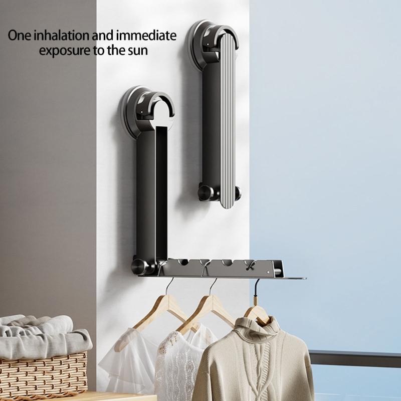 Space Saving Expandable Garment Rack With Practical Aluminum Frame Removable Adhesive Hook For Apartments Dorms