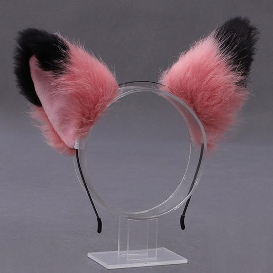 Women Hairband Cute Lolita Simulated Anti-slip Hair Accessories Photograph Prop Cosplay Party Plush Fox Cat Ears Hair Hoop Party Supplies